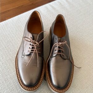 Robert Clergerie Metallic Oxford Shoes very stylish. 7 1/2